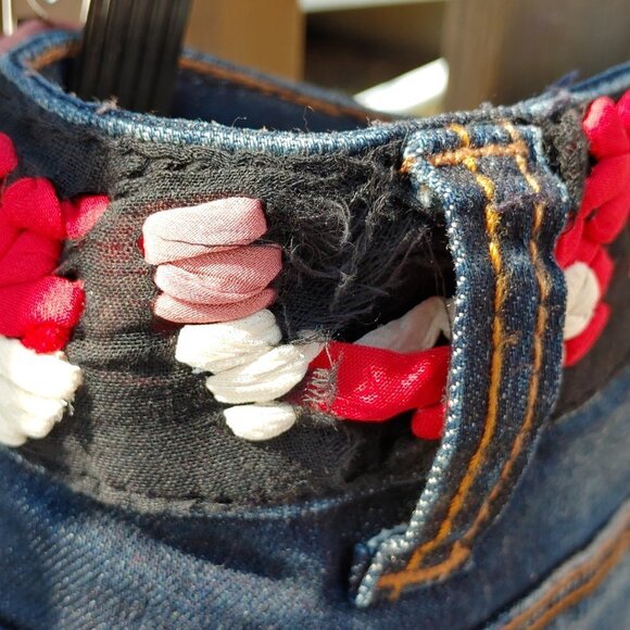 Desigual The DREAM Regular Fit RAINBOW JEANS Size 26 - Picture 9 of 16